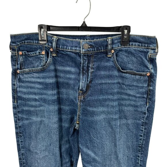 American Eagle Flex Original Bootcut Mens Jeans Size 38x32 Dark Wash - Picture 2 of 11